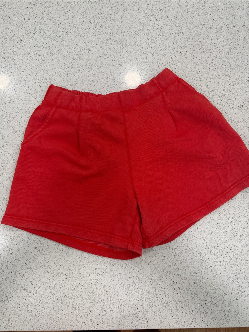 Red High-Rise Casual Women's Shorts
